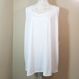 Evri Tank Top 3X White Sleeveless